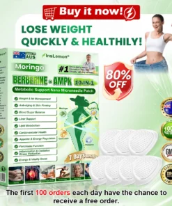 𝐈𝐧𝐬𝐋𝐞𝐦𝐨𝐧® 𝗠𝗼𝗿𝗶𝗻𝗴𝗮 × 𝗕𝗲𝗿𝗯𝗲𝗿𝗶𝗻𝗲 × 𝗔𝗠𝗣𝗞 𝟭𝟬-𝗶𝗻-𝟭 𝗠𝗲𝘁𝗮𝗯𝗼𝗹𝗶𝗰 𝗦𝘂𝗽𝗽𝗼𝗿𝘁 𝗡𝗮𝗻𝗼 𝗠𝗶𝗰𝗿𝗼𝗻𝗲𝗲𝗱𝗹𝗲 𝗣𝗮𝘁𝗰𝗵